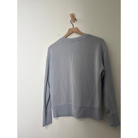 Athleta Balance Blue Henley Sweatshirt Size XXS Button Up Athleisure Loungewear - Picture 10 of 13